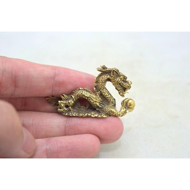 【メール便OK】 龍 ドラゴン ミニチュア 銅製置物 四神 東 守護神 |  | 02