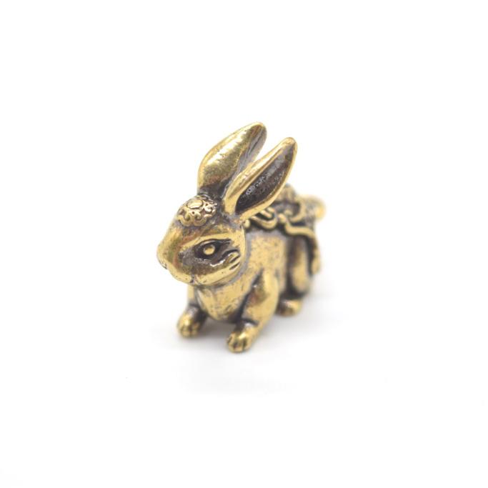 メール便OK】 干支 卯 うさぎ ミニチュア 銅製置物 2cm : 横浜中華街龍