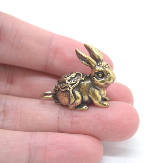 メール便OK】 干支 卯 うさぎ ミニチュア 銅製置物 2cm : 横浜中華街龍