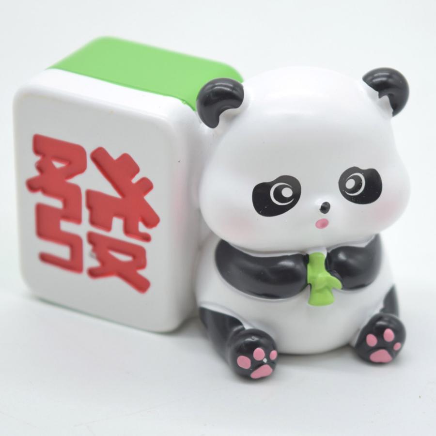 パンダグッズ 2点セット 熊猫 置物 樹脂製 撥財 麻雀牌 6cm : 横浜中華