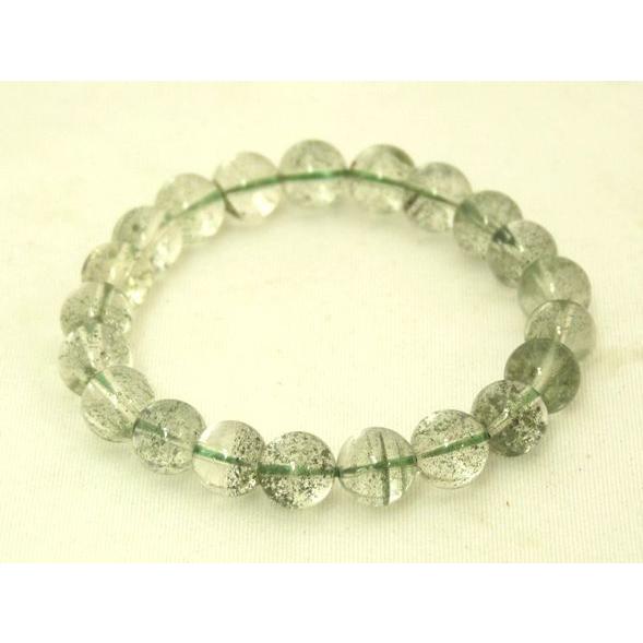 【順調にお金が入ってくる】グリーンファントム（緑幽霊）パワーストーンブレスレット　9mm　◆一点もの◆ |  | 01