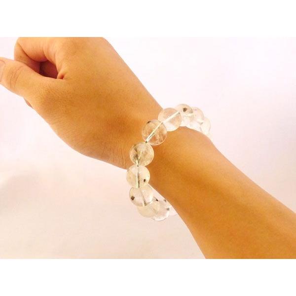 【貴重：うに型グリーンファントム】グリーンファントム（緑幽霊）パワーストーンブレスレット　15mm　◆一点もの◆ |  | 03