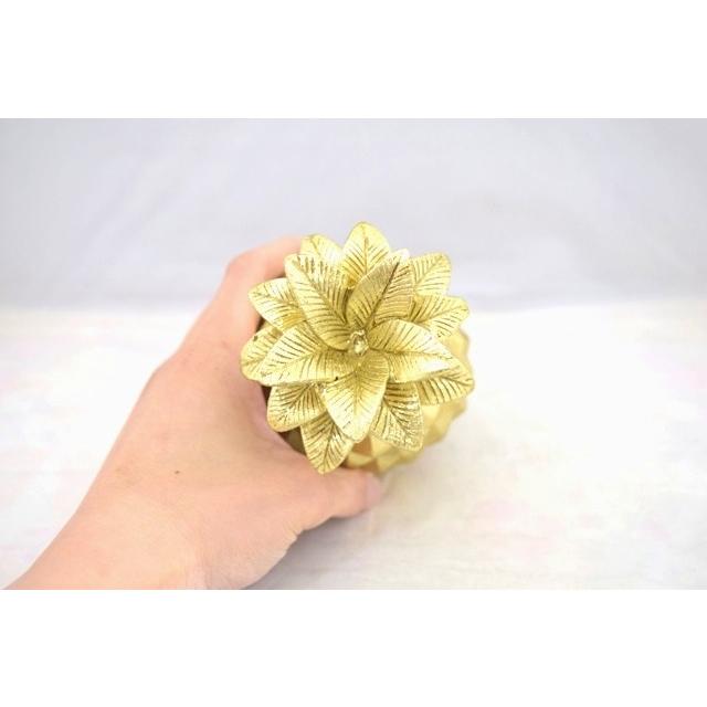 パイン パイナップル 鳳梨  樹脂製置物 金色 繁栄 |  | 03