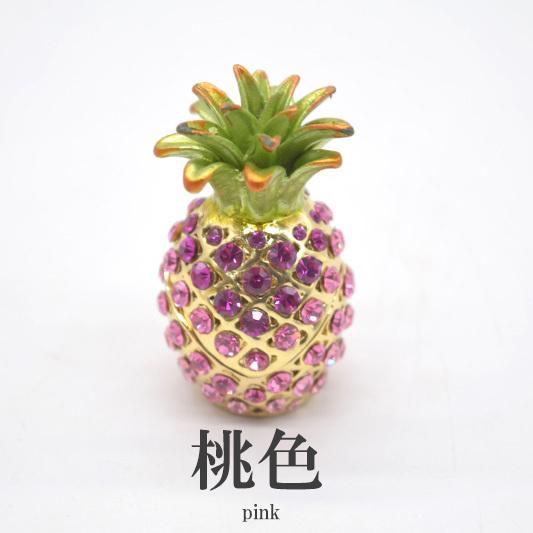 赤龍 七宝焼き ラインストーン付き 金属製置物 6cm パイナップル 七宝焼き 小物入れ 金属製置物 ラインストーン付き