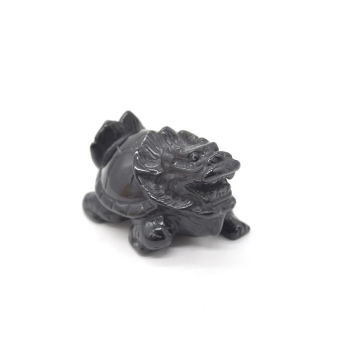 龍亀 ドラゴンタートル ロングイ オニキス 天然石製置物 5cm |  | 04