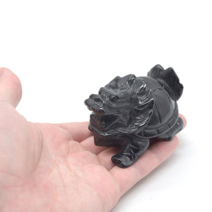 龍亀 ドラゴンタートル ロングイ オニキス 天然石製置物 5cm |  | 05