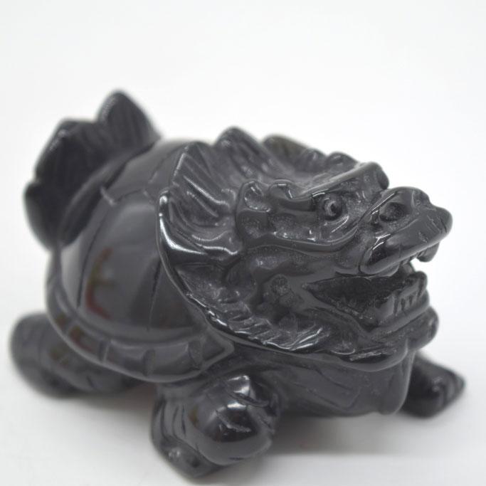 龍亀 ドラゴンタートル ロングイ オニキス 天然石製置物 5cm |  | 08