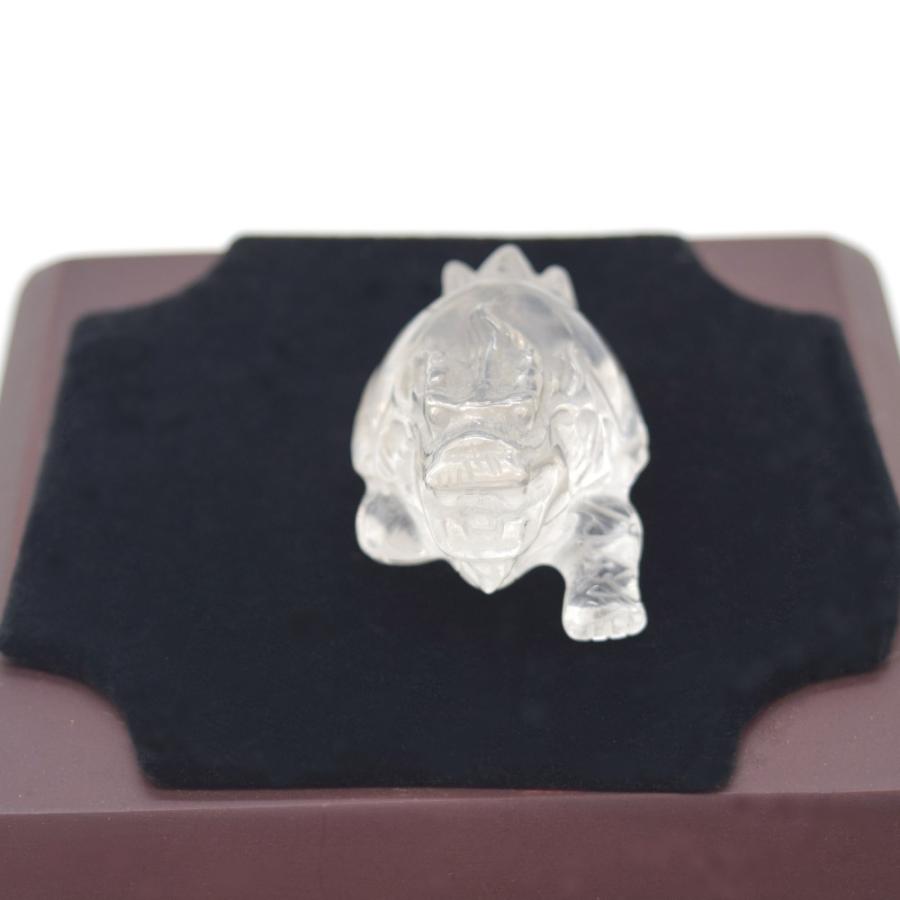龍亀 ロングイの置物 水晶 3cm 天然石製 ドラゴンタートル クリスタル