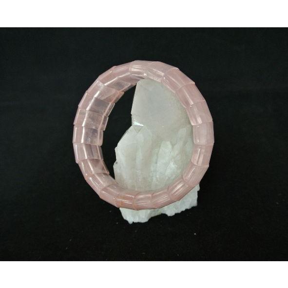 恋愛運・出会い運・結婚運アップ/ローズクオーツ/バングル型ブレス