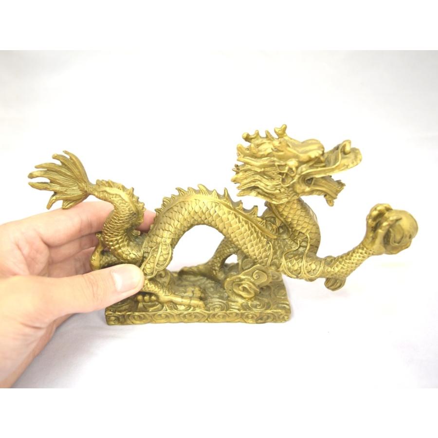 銅製龍置物　如意 銅製龍置物 如意