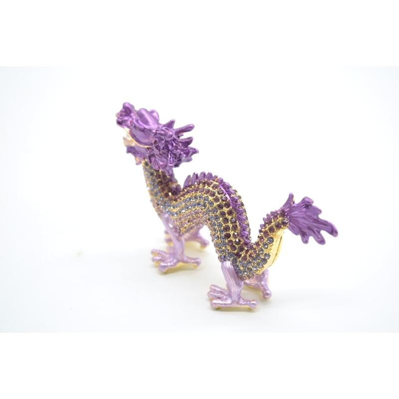 辰 龍の置物 七宝焼き 紫 6cm 五本爪 玄関 風水インテリア 竜 |  | 02