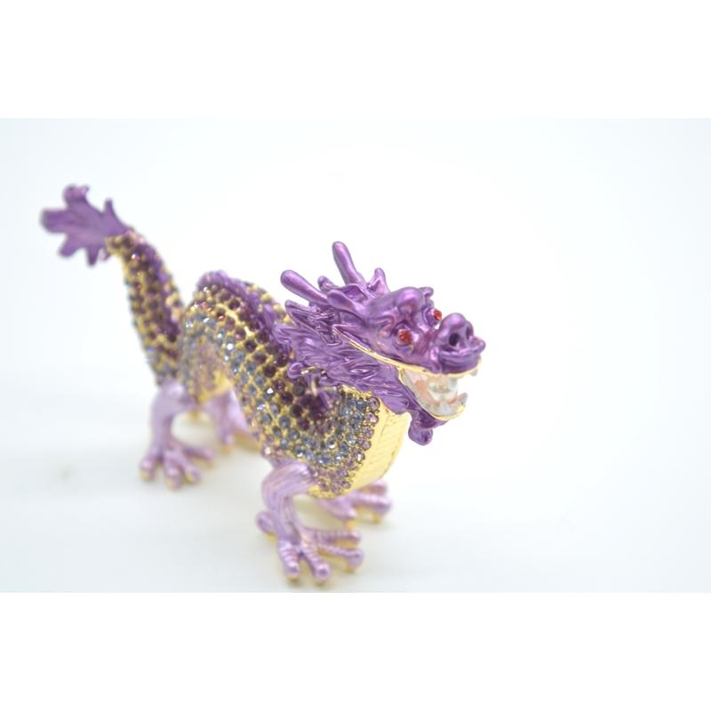 辰 龍の置物 七宝焼き 紫 6cm 五本爪 玄関 風水インテリア 竜 |  | 05