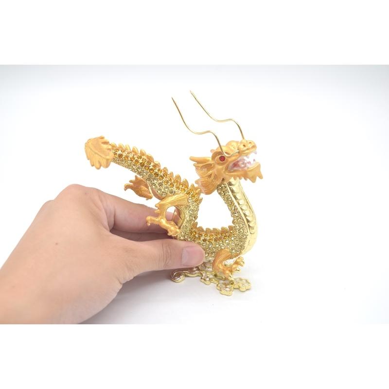 辰 龍の置物 七宝焼き 金色 12cm 五本爪 玄関 風水インテリア 竜 |  | 05