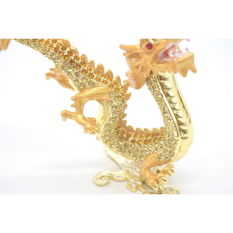 辰 龍の置物 七宝焼き 金色 12cm 五本爪 玄関 風水インテリア 竜 |  | 06