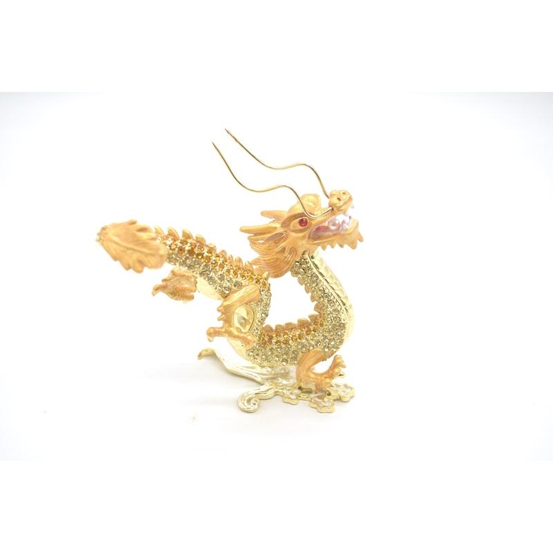 辰 龍の置物 七宝焼き 金色 12cm 五本爪 玄関 風水インテリア 竜 |  | 09