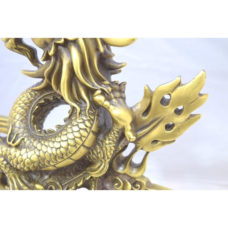 金属製ドラゴン彫刻 約30cm 金属製ドラゴン彫刻 約30cm