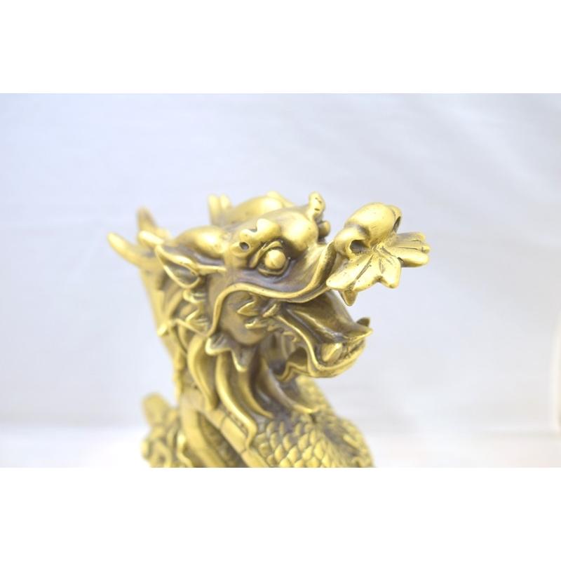 辰 龍の置物 銅製 30cm 竜 大型 雲乗り 五本爪 特大 : 横浜中華