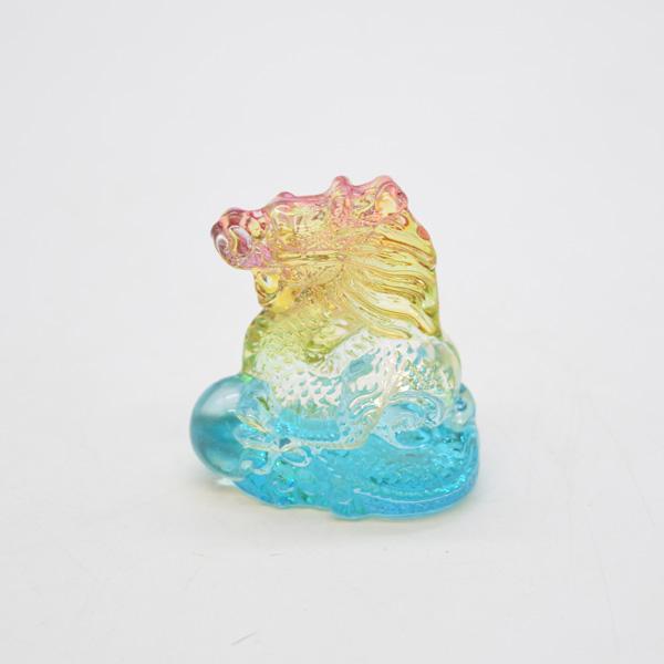 辰 龍の置物 半透明 樹脂製 5cm グラデーションカラー 竜 |  | 01