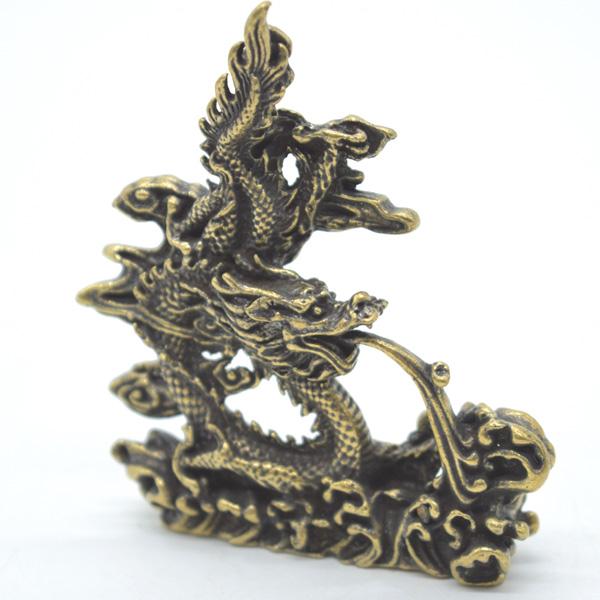 辰 龍の置物 銅製 8cm 縦タイプ 薄型 四神 竜 : 横浜中華街龍 - 通販