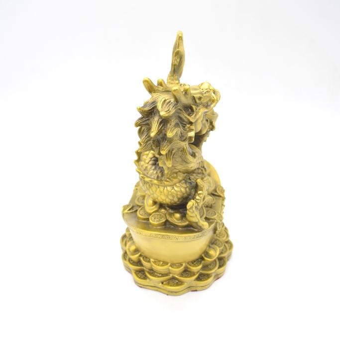 龍 ドラゴン 縦型 元宝台座 五本爪 銅製置物 22cm |  | 04