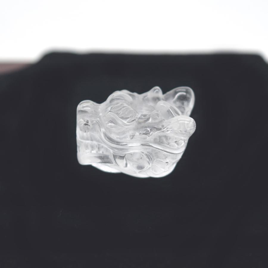 辰 龍の置物 龍頭 水晶 彫刻 2cm 竜 天然石パーツ : 横浜中華街龍