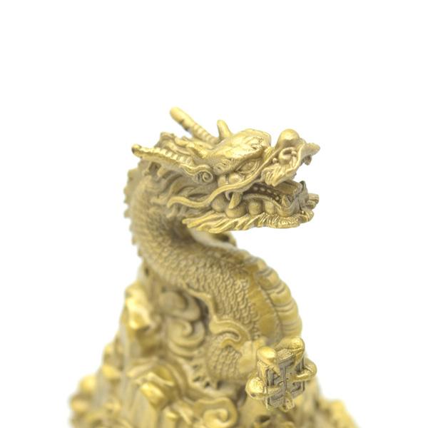 龍の置物 竜 縦型 10cm 銅製 五本爪 印 如意宝珠 ドラゴン |  | 07