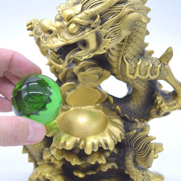 龍の置物 竜 縦型 21cm 銅製 五本爪 如意宝珠 ドラゴン |  | 07