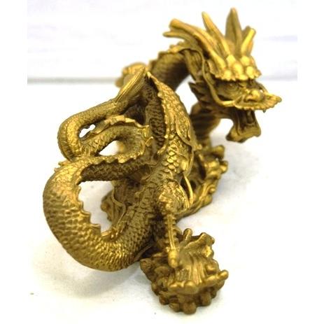 辰 龍の置物 銅製 左向き 9.5cm 竜 見返り 振り向き : 横浜中華