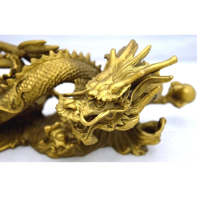 中国　古銅鍍金　龍　置物　重さ約2㎏　V　7063 Amazon.co.jp: 大開運 風水黄金龍 20mm玉水晶 (伝統工芸品 高岡
