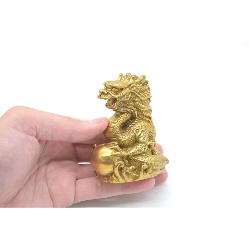 龍の置物 龍 銅製置物 如意宝珠 8cm |  | 06