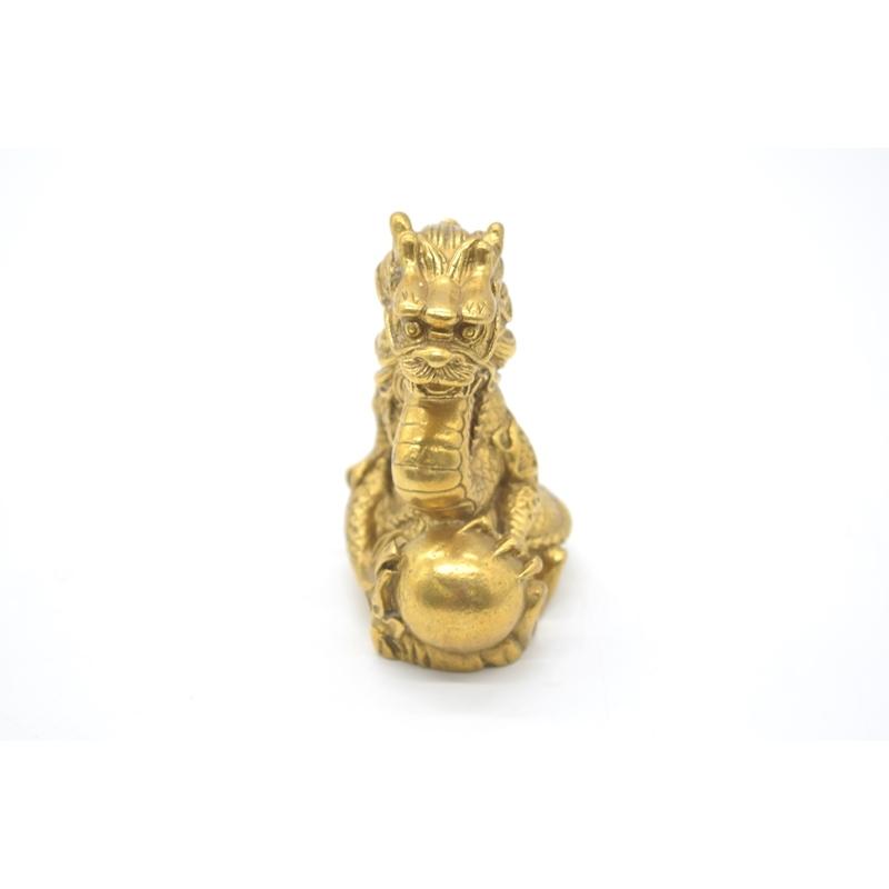 龍の置物 龍 銅製置物 如意宝珠 8cm : 横浜中華街龍 - 通販