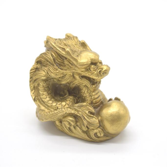 龍の置物 龍 如意宝珠 銅製 横型 小 |  | 04