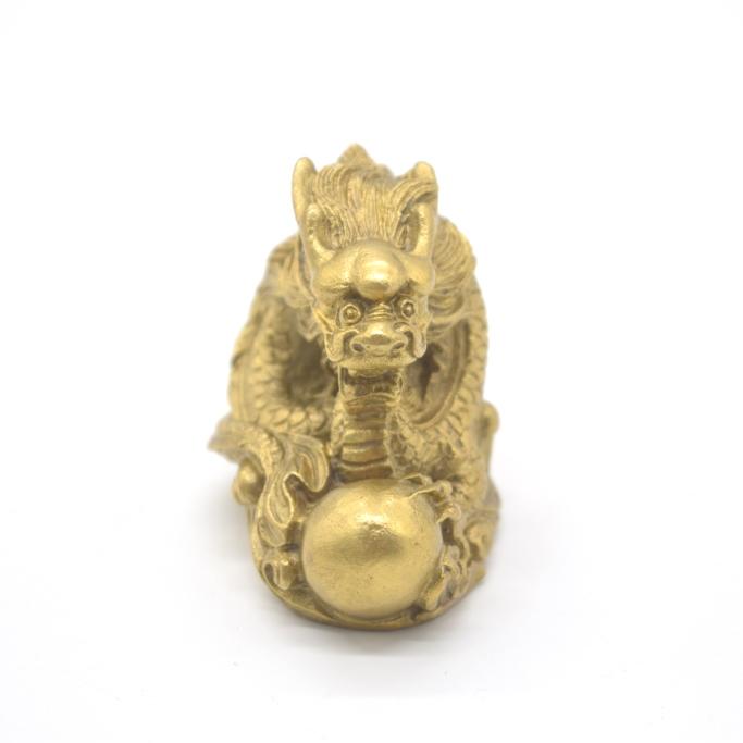 龍の置物 龍 如意宝珠 銅製 横型 小 |  | 05