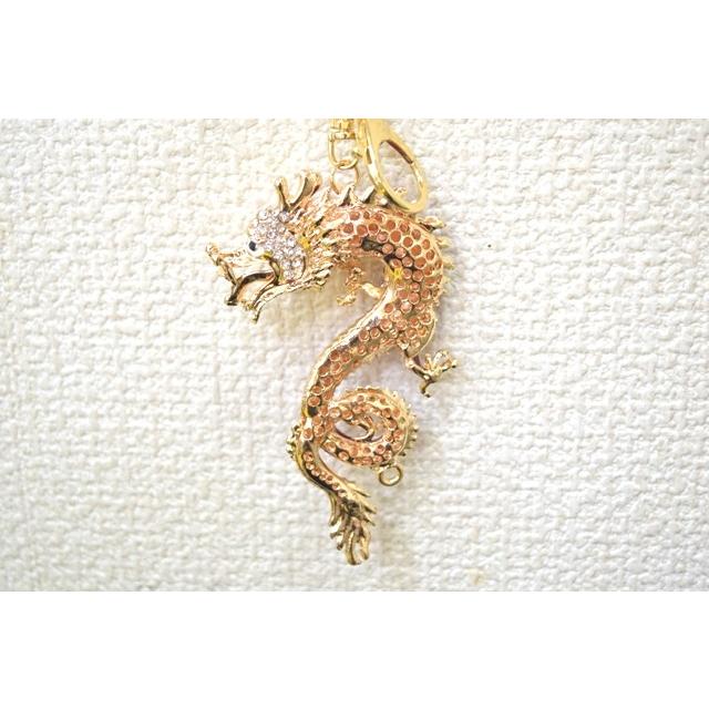 【メール便OK】 龍 竜 七宝焼き キーホルダー 赤 レッド 金属製雑貨 |  | 01
