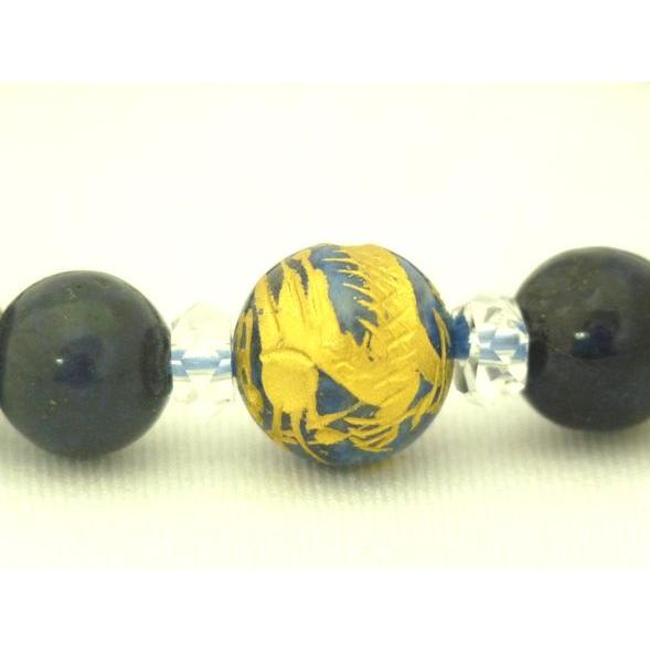 龍 全体運UP 金彫り龍ラピスラズリ 魔除け 邪気祓い パワーストーンブレスレット |  | 03