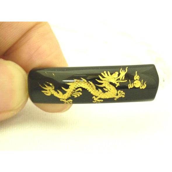龍全体運UP 金彫り龍オニキス＆水晶 魔除け・邪気祓い・浄化 パワーストーンブレスレット |  | 02