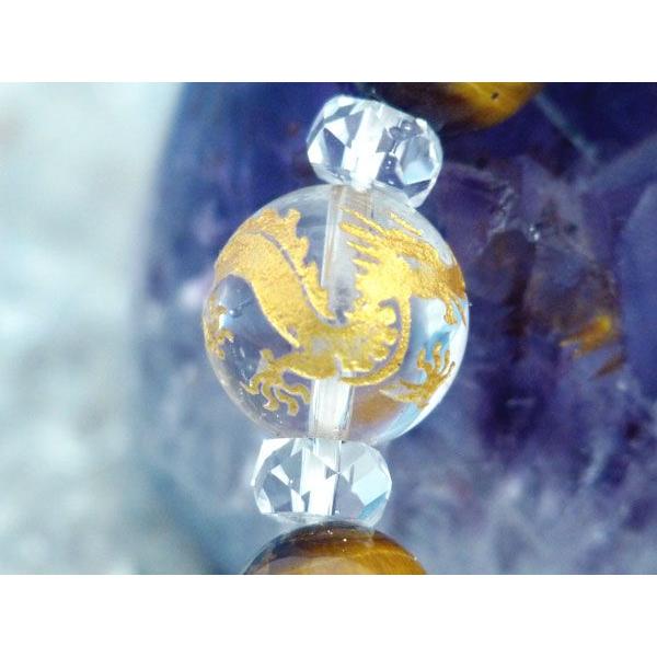 龍 金彫り龍水晶 魔除け・邪気祓い パワーストーンブレスレット |  | 01