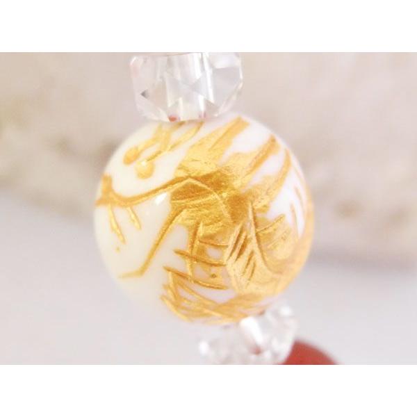 金彫り龍 金彫り梵字 オニキス 赤瑪瑙 ルチルクォーツ 天然石ブレス |  | 09