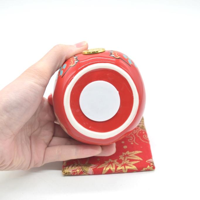 龍 辰 貯金箱 達磨型 敷物付き 陶器製置物 焼き付け式着採 フルカラー 赤 12cm |  | 04