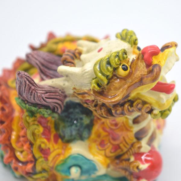 龍の置物 龍 カラフル 樹脂製置物 彩色済み 6cm : 横浜中華街龍 - 通販