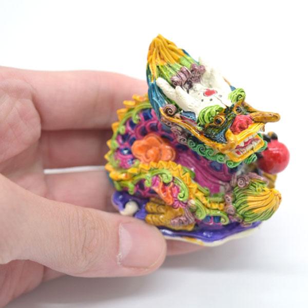 龍の置物 龍 カラフル 樹脂製置物 彩色済み 5cm : 横浜中華街龍 - 通販
