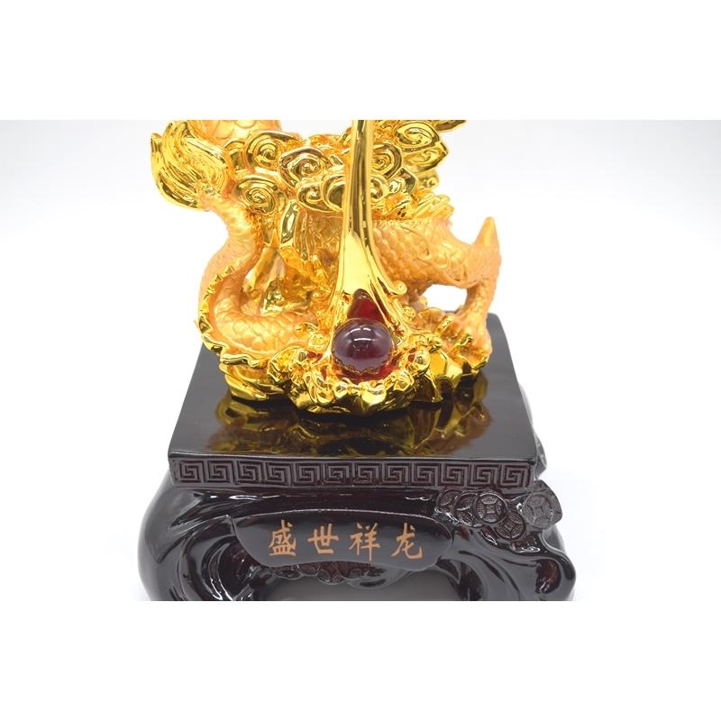 龍の置物 龍 樹脂製置物 風水インテリア 金色 37cm 総合運 |  | 10