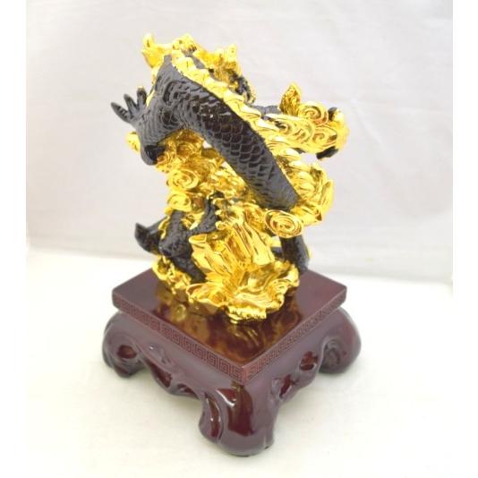 龍の置物 龍 樹脂製置物 風水インテリア 総合運 正面 黒 中 |  | 02