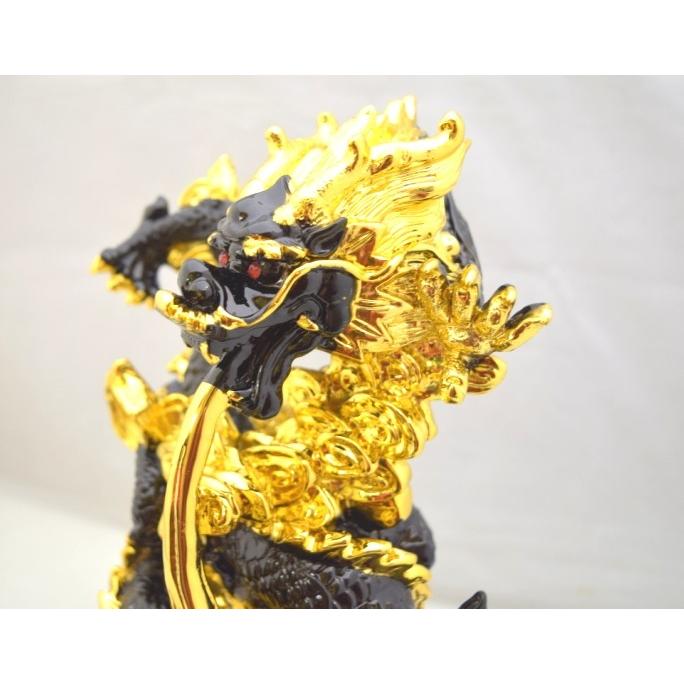 龍の置物 龍 樹脂製置物 風水インテリア 総合運 正面 黒 中 |  | 04