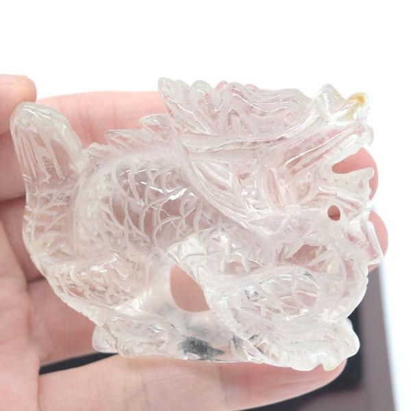 龍の置物 竜 水晶 黄水晶入り 7.5cm 天然石製 クリスタル パワーストーン |  | 07
