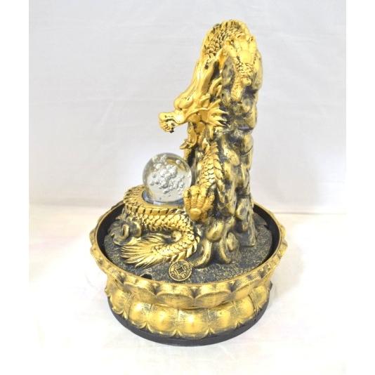 龍の置物 龍 黄金雲龍 噴水置物 樹脂製 インテリア 32cm |  | 03