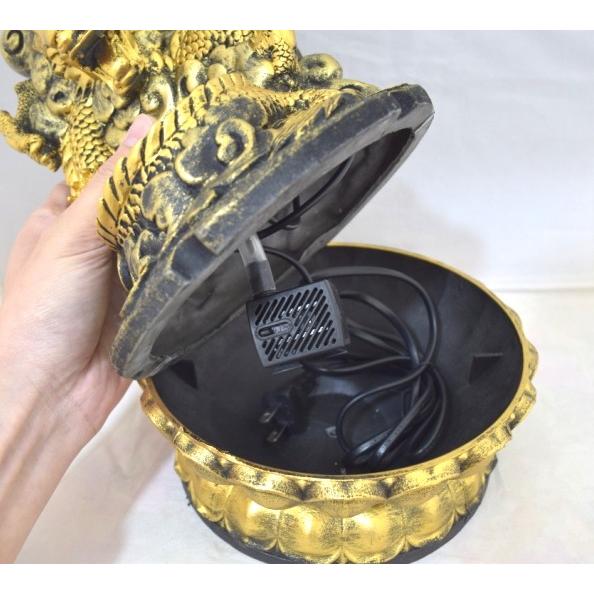 龍の置物 龍 黄金雲龍 噴水置物 樹脂製 インテリア 32cm |  | 07