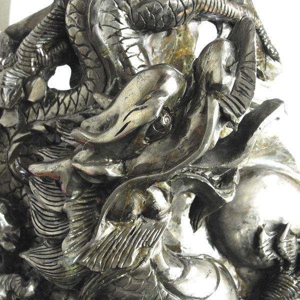 五本指皇帝龍 パイライト 風水置物 一点物 総合運アップ |  | 01