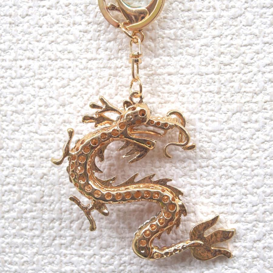 【メール便OK】 龍 キーホルダー ツートンカラー 赤 レッド×ホワイト 竜 七宝焼き 金属製雑貨 |  | 02