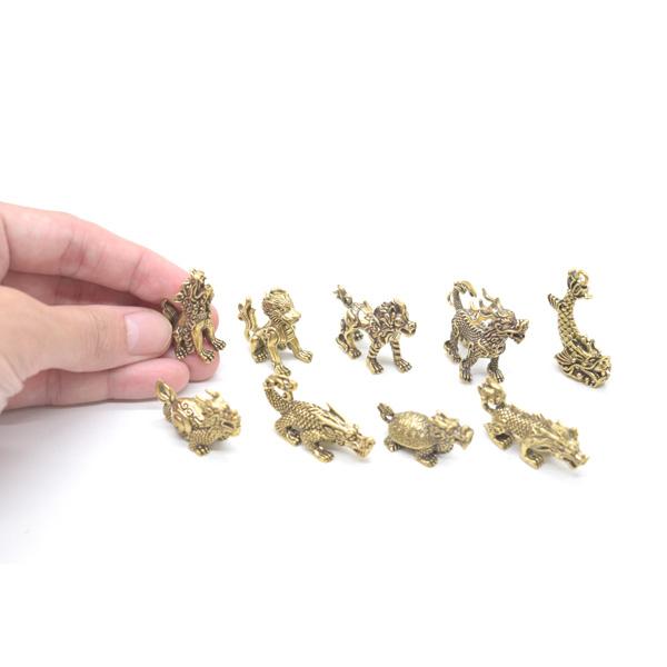 竜生九子 9個セット ミニチュア 金属製置物 龍の子 3cm |  | 02
